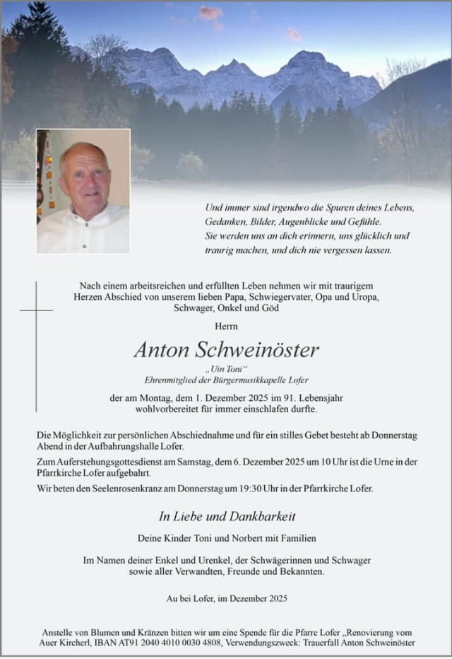 Wir sind traurig aber dankbar für unsere gemeinsam...